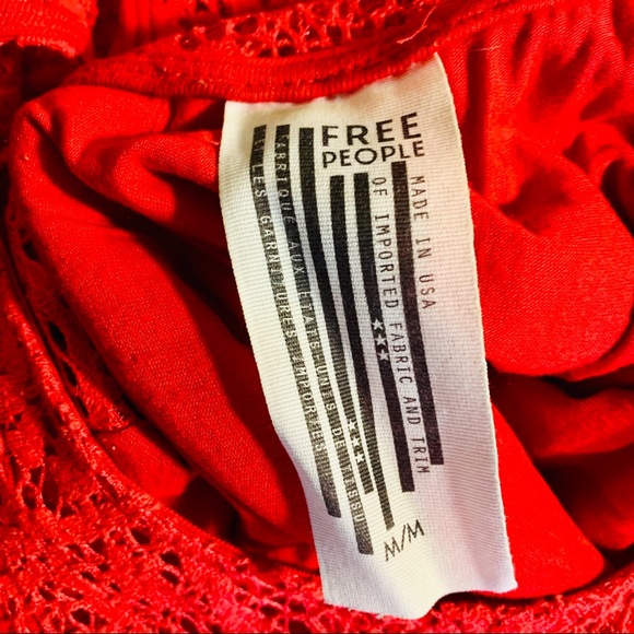 RED Free People lace shift dress - Picture 5 of 5